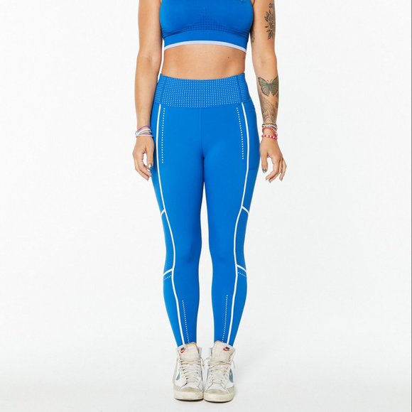 NWT Zero Gravity Statement 7/8 Running Leggings Oxford Blue XS - Picture 4 of 16